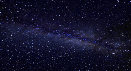 Fototapeta premium A vast and starry night sky with a visible galaxy and countless stars scattered across the deep space
