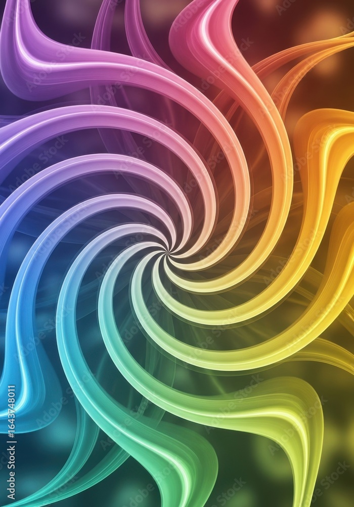 Poster multicolor spectrum lines create a surreal and mesmerizing background design