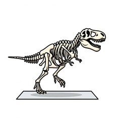 Obraz premium Dinosaur skeleton model of Tyrannosaurus rex on display 