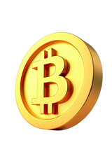 Obraz premium Golden bitcoin symbol on a black background.