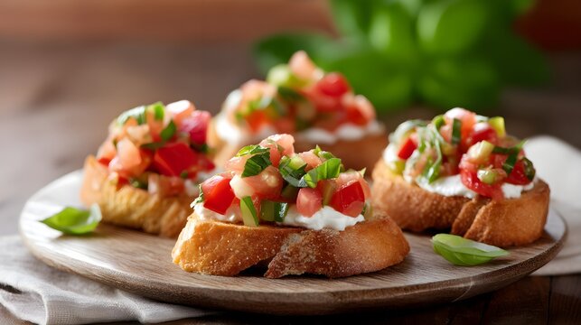 Colorful Plate of Food on Modern Table