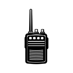 walkie talkie silhouette vector art