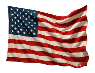 Obraz premium American flag waving with red, white, and blue colors.