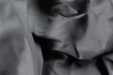 One Hundred Percent Nylon Grey Fabric Macro Texture.
