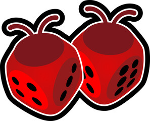 This design idea is based on a combined dice and ladybugs. Its suitable for tech company, cafe, amusement center or another purpose art.