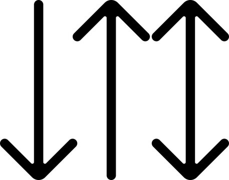 up, down and up-down arrows on a transparent background.