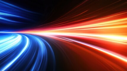 Fast motion blur, vibrant colors