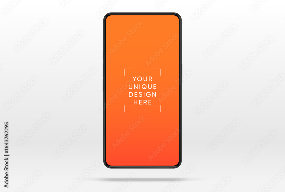 Poster realistic smartphone mockup. mobile phone vector with isolated on white background. device front vie