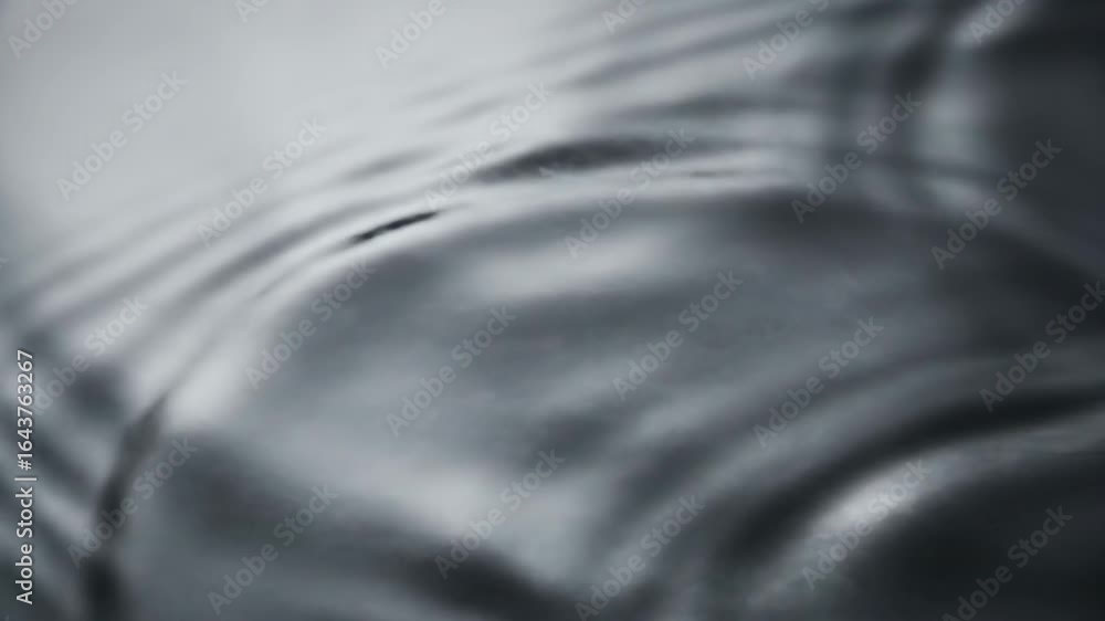 Poster abstract metallic liquid ripple texture - close-up shot of a metallic liquid surface with subtle rip