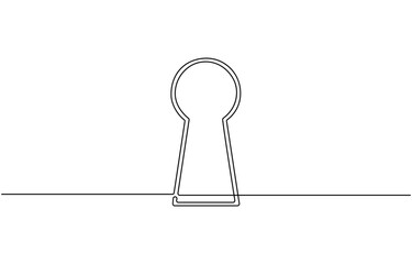 Car keys, car loan one line art, vector.