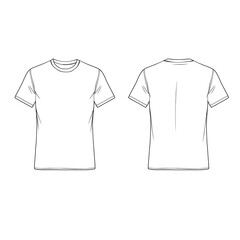 Professional Apparel Outline – Unisex T-Shirt Views