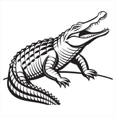 Printamerican-alligator-vector