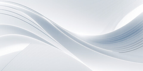 Abstract background with white paper cut layers and soft shadows