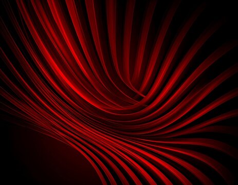 Abstract red swirly lines on dark background