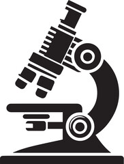 illustration of a microscope Line Art Vector