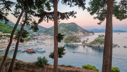 parga greece in the night