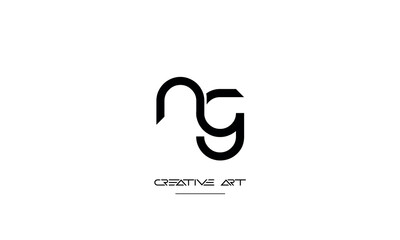 NG, GN, N, G abstract letters logo monogram