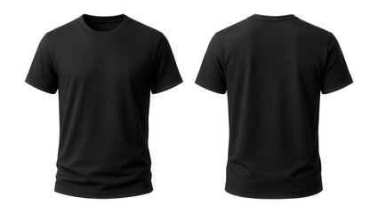 Black men's classic t-shirt, front and back view.