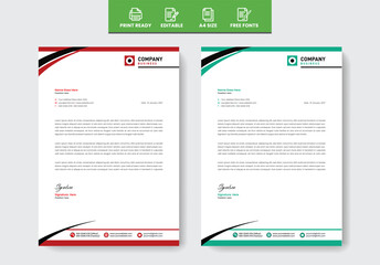 company clean modern Letterhead design 