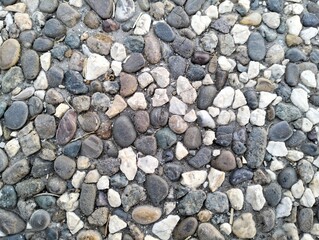 Close up pebbles in colors