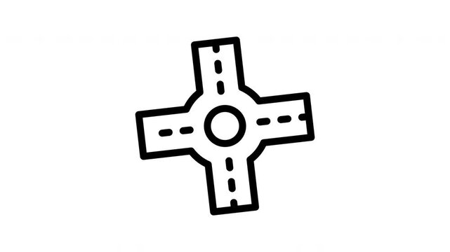 roundabout minimalist stroke animation