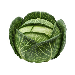 Cabbage: A vibrant head of fresh green cabbage showcases its intricate, layered leaf structure. The image evokes feelings of freshness and natural goodness. 