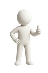 a 3d animated character that resembles a humanoid figure, giving a thumbs up gesture. the character appears to be standing against a neutral background.