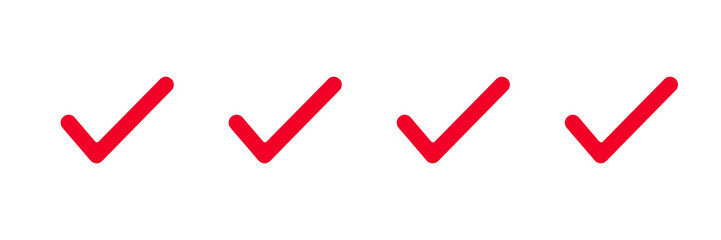 Set of checkmark icons, set of tick icons, set of tick check mark sign, approved, correct, yes, right, 