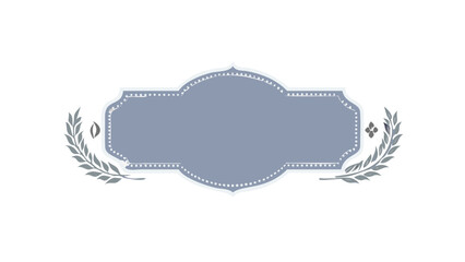 Decorative frame laurel wreath banner label elegant design invitation card vector graphic template element