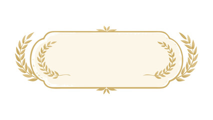 Elegant frame with laurel wreath design for certificate invitation or wedding decoration vector graphic design