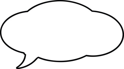 Fototapeta premium One-Line Drawing of a Speech Bubble