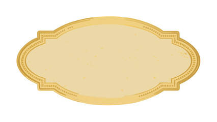 Gold frame border label banner badge shape vector design element graphic illustration art decorative 100