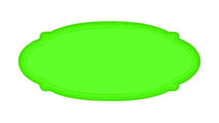 Green oval frame border vector shape design element graphic art illustration decorative blank template asset