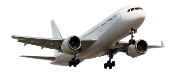 Passenger airplane taking off against.