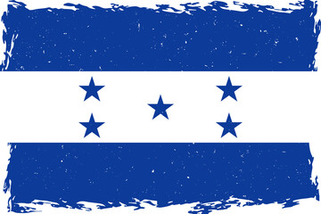 Flag of honduras brush stroke grunge texture