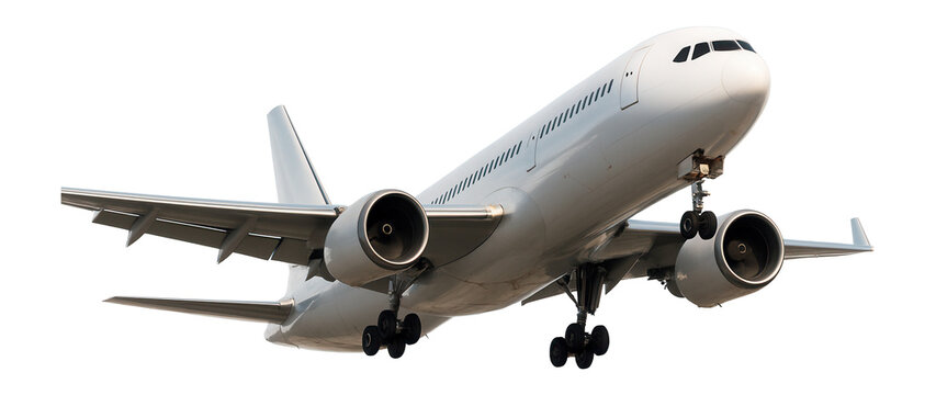 Passenger airplane taking off against.