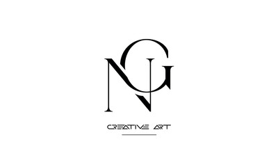 NG, GN, N, G abstract letters logo monogram