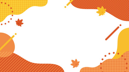 秋のポップなイベント バナー 背景 16:9