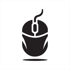 computer mouse vector silhouette clip art logo design concept illustration