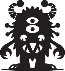 Silhouette monster black color
