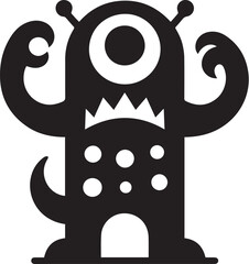 Silhouette monster black color