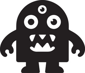Silhouette monster black color