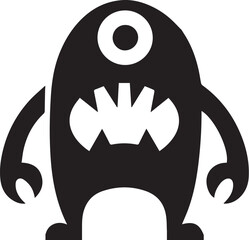 Silhouette monster black color
