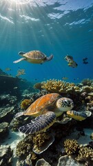 Sea Turtles Coral Reef