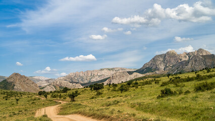rocky mountain peaks. dolomites. summer in the mountains