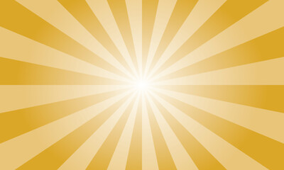 Goldenrod Yellow Sunburst Background. Abstract Rays Texture Background. Sunburst Background with Yellow Rays. Vector Illustration.