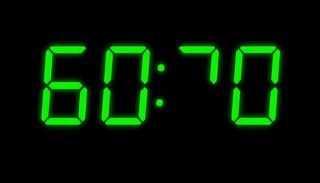 Digital display time 6070