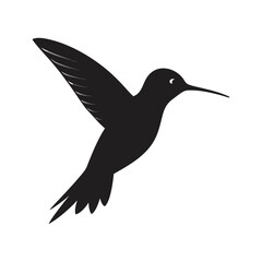 watercolor hummingbird silhouette vector art