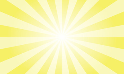 Icterine Yellow Sunburst Background. Abstract Rays Texture Background. Sunburst Background with Yellow Rays. Vector Illustration.