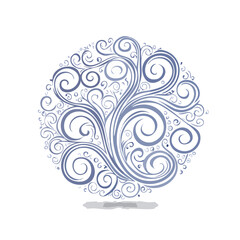 Fototapeta premium Abstract Circular Design with Spirals and Ornaments on Dark Background